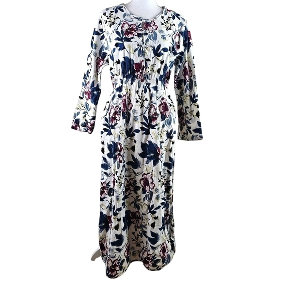 JNMY Floral Linen Maxi Dress in Large - Picture 1 of 8